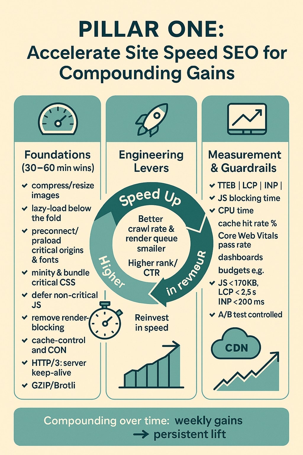 Pillar one-accelerate site speed SEO for compounding gains