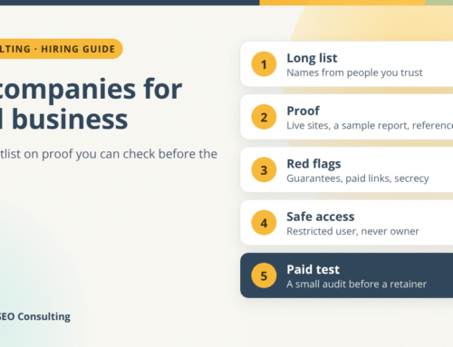 SEO Companies for Small Business: How to Shortlist Without Getting Burned